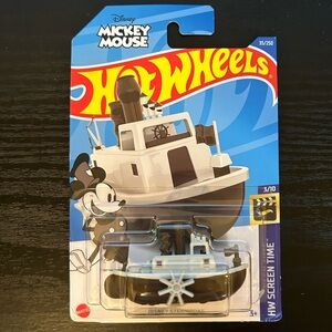 Hot Wheels Disney’s Mickey Mouse Steamboat Willie HW Screen Time Boat Toy BNIB